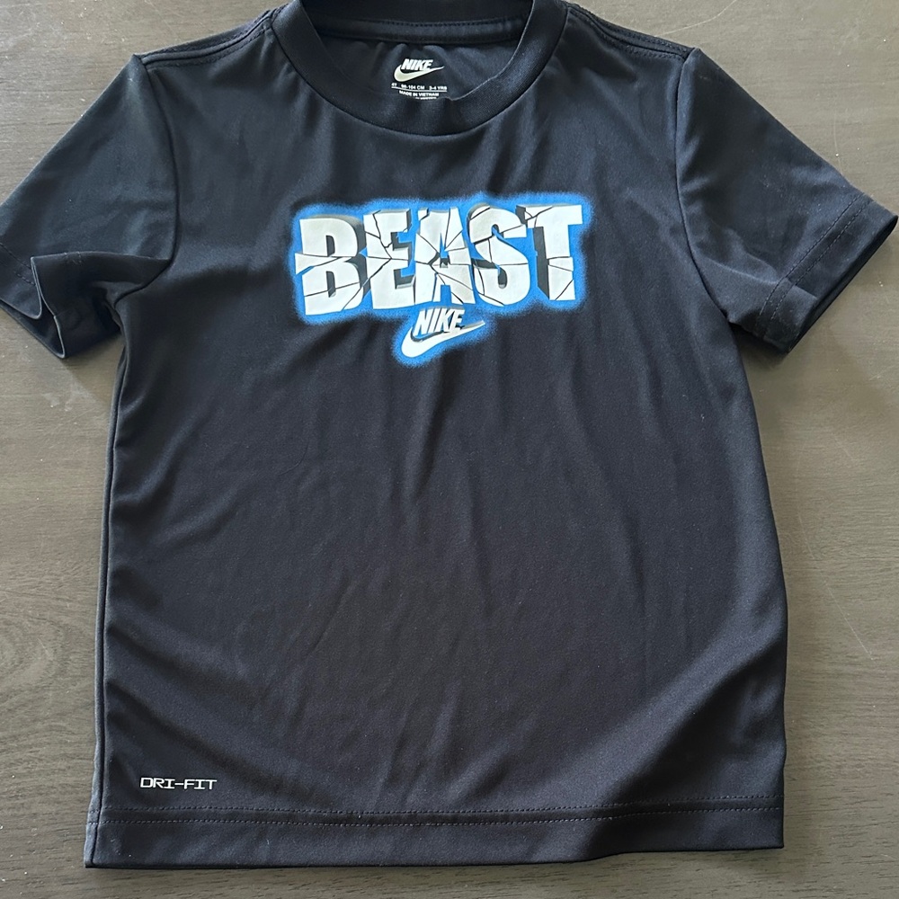Nike Kids Black and Blue Beast Tee
